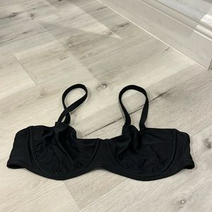 Aerie NWT Black Bikini Top without padding and adjustable Straps.